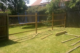 Fencing Nottingham Post & Rail Fence Before Example 5